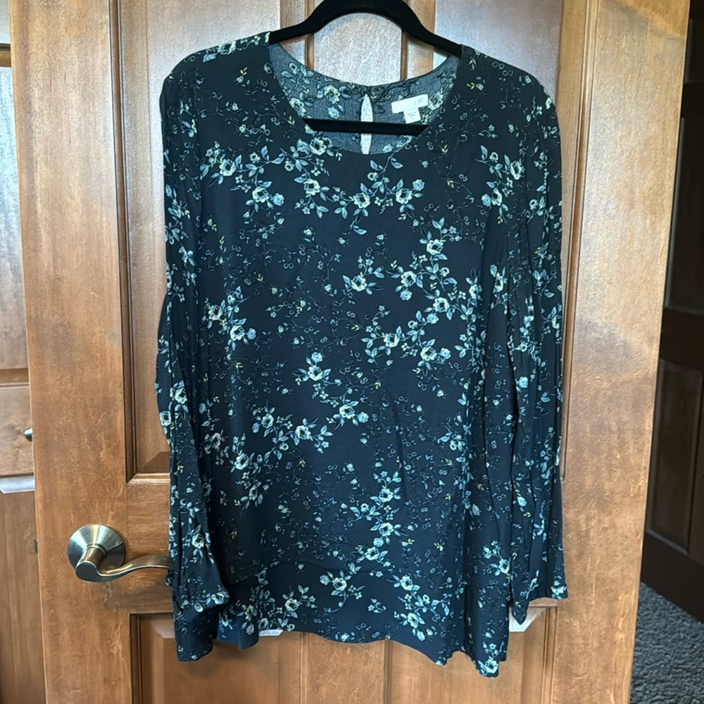 J.Jill Floral Blouse XL